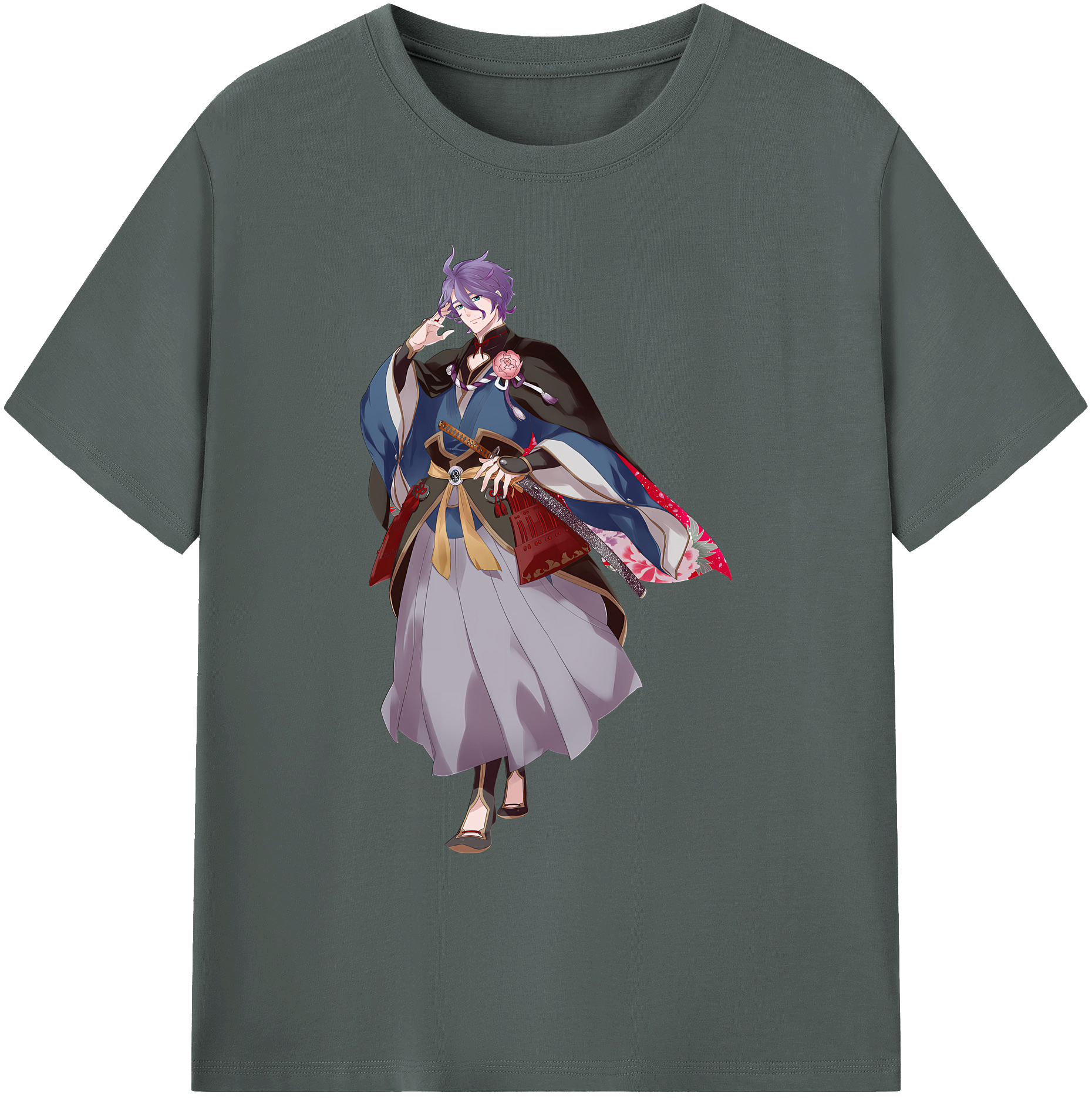 （画像用） 刀剣乱舞 Touken Ranbu 綿100％ メンズ半袖Tシャツ｜肌触りやわらか＆通気性